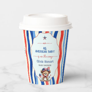 Vasos De Papel Elegante Baby Shower del 4 de Julio para bebé con 