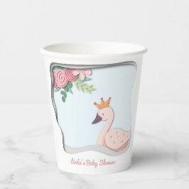 Vasos De Papel Elegante Baby Shower Swan