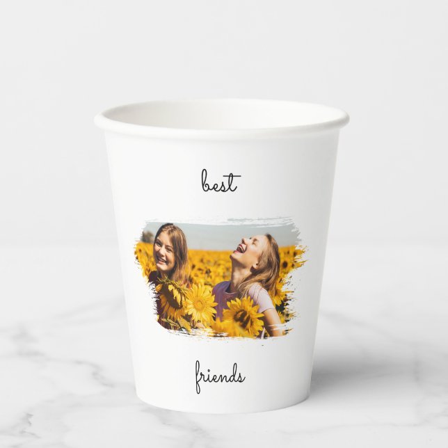 Vasos De Papel Elegante BFF Mejores Amigos Para Siempre (Anverso)