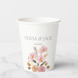 Vasos De Papel Elegante Boda floral