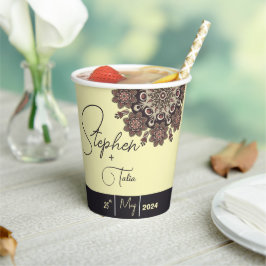 Vasos De Papel Elegante Boda inspirado en Mandala