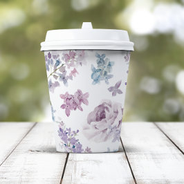 Vasos De Papel Elegante Boda Lilac