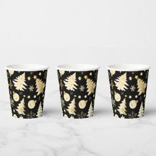 Vasos De Papel Elegante bolas de árbol de navidad con copas de ni