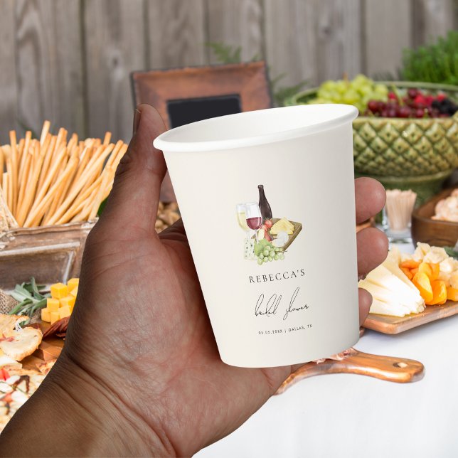 Vasos De Papel Elegante Brunch de Vino y Queso para Despedida de  (Subido por el creador)