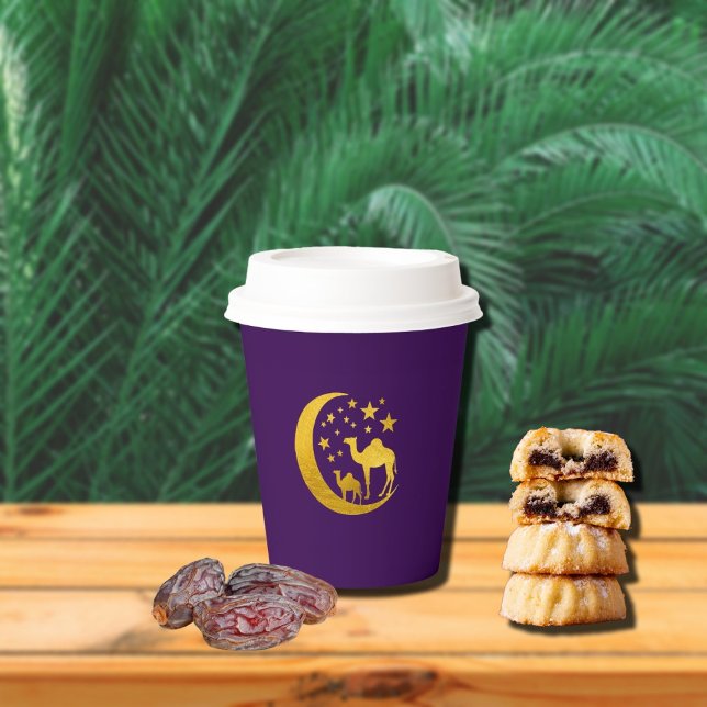 Vasos De Papel Elegante camello dorado (Subido por el creador)