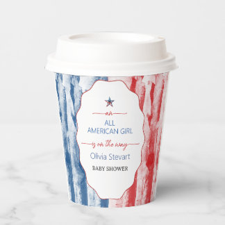 Vasos De Papel Elegante Chica Americana Cumpleaños de Bebé 4 de J