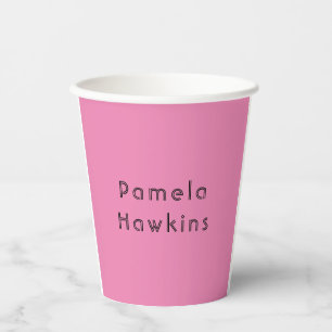 Vasos De Papel Elegante cosecha retro femenina rosa