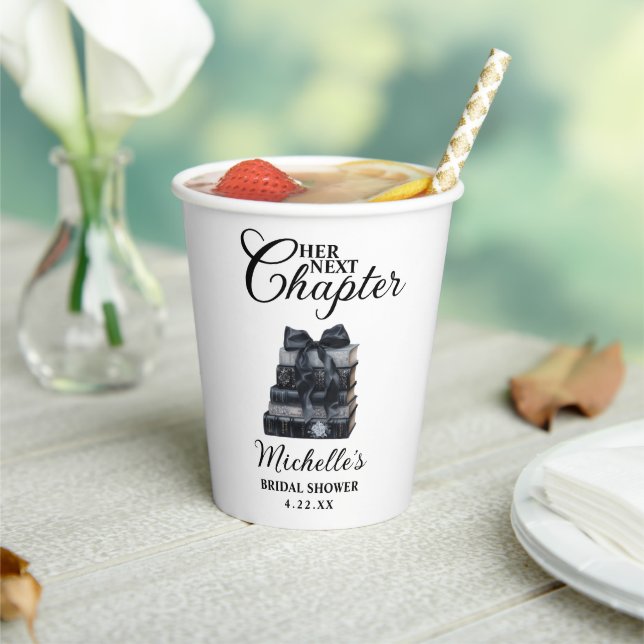 Vasos De Papel Elegante Despedida de Soltera Temática de Libros e (in situ)