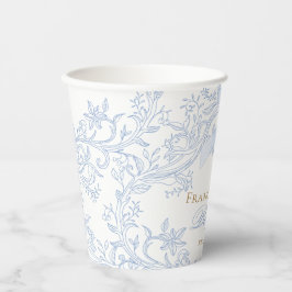 Vasos De Papel elegante diseño de arco azul pastel Bautismo