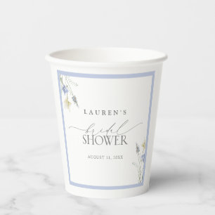 Vasos De Papel Elegante ducha de flores salvajes azul turquesa