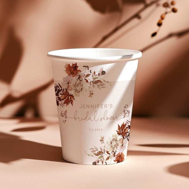Vasos De Papel Elegante ducha de novia rústica de otoño (Subido por el creador)
