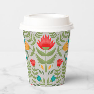 Vasos De Papel Elegante estilo de tableau floral