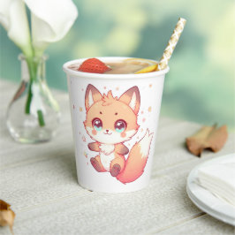 Vasos De Papel Elegante Fantasy Fox Baby Shower