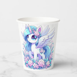 Vasos De Papel Elegante Fantasy Unicorn Baby Shower