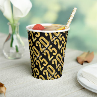Vasos De Papel Elegante Fiesta de Año Nuevo en el Golden 2025