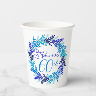 Vasos De Papel Elegante fiesta de cumpleaños número 60 de la coro