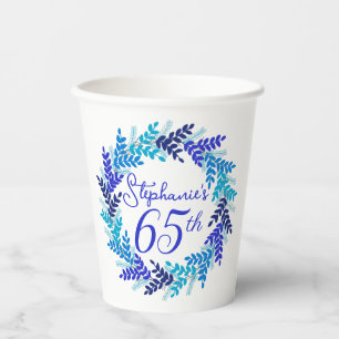 Vasos De Papel Elegante fiesta de cumpleaños número 65 de la coro