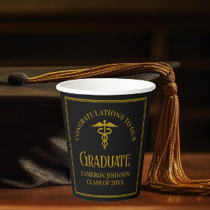 Vasos De Papel Elegante fiesta de graduación de la facultad de me
