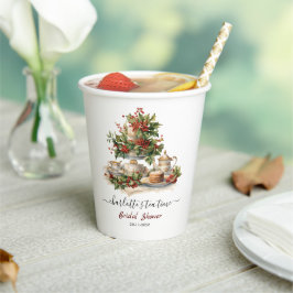 Vasos De Papel Elegante fiesta de té de baby shower de Navidad pa