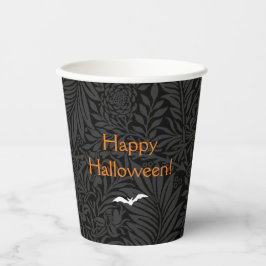 Vasos De Papel Elegante floral negra de Halloween