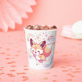 Vasos De Papel Elegante Forest Fox Baby Shower