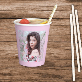 Vasos De Papel Elegante foto de Personalizado graduado