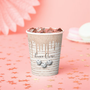 Vasos De Papel Elegante Girly Sparkle Queen Dice Bunco