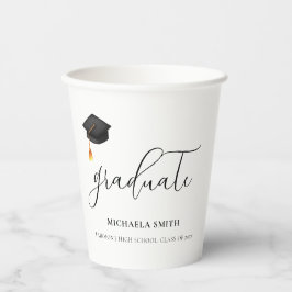 Vasos De Papel Elegante Graduado de Estilo Negro