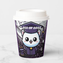 Vasos De Papel Elegante Gratuación Kitty Purple Gown Balloon