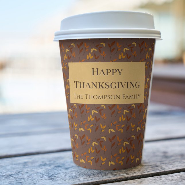 Vasos De Papel Elegante hoja de otoño (Subido por el creador)