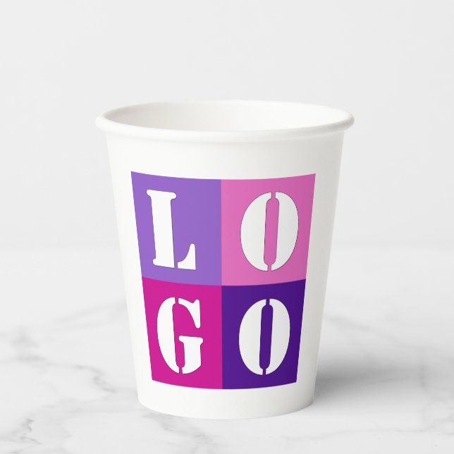 Vasos De Papel Elegante idea personalizada de boda simple (Anverso)