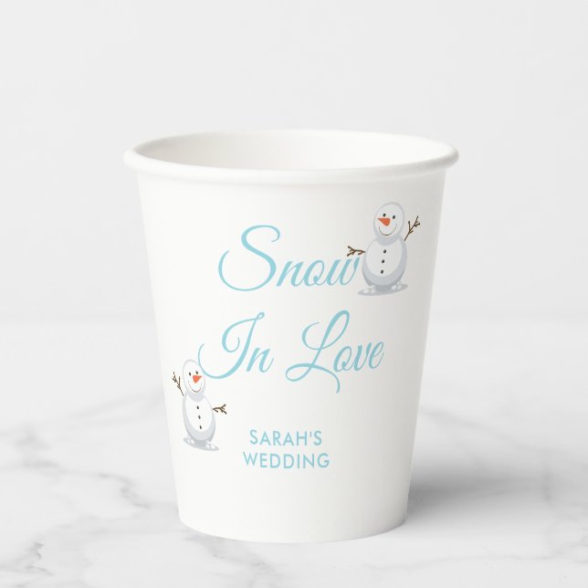 Vasos De Papel Elegante invierno Wonderland Snowflakes (Anverso)