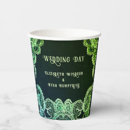 Vasos De Papel Elegante Lace" Boda Invitación Colección