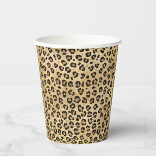 Vasos De Papel Elegante leopardo imprime animal salvaje de jungla