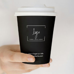 Vasos De Papel Elegante logotipo corporativo de negocios Minimali