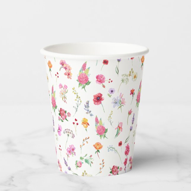 Vasos De Papel Elegante Meadow Spring Garden Wedding (Anverso)