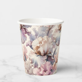 Vasos De Papel Elegante Moderno Floral Rosa Beige Chic