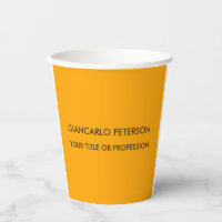 Elegante Naranja profesional Minimalista amarillo