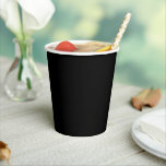 Vasos De Papel Elegante Negro Sólido<br><div class="desc">Negro</div>