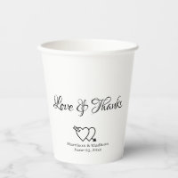 Elegante personalizado blanco negro boda de corazo