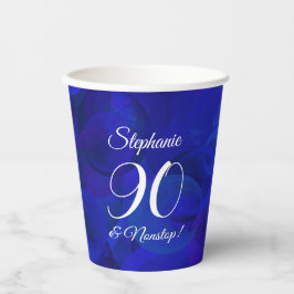 Vasos De Papel Elegante Royal Blue 90 y fiesta ininterrumpida de 