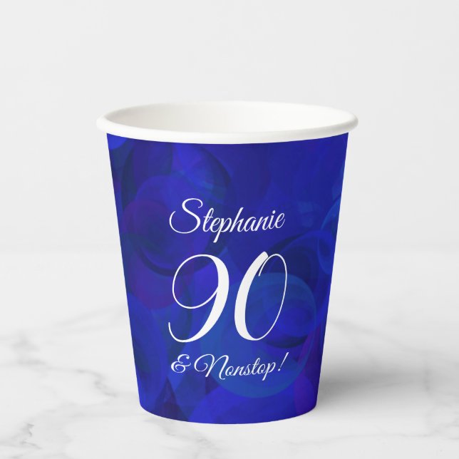 Vasos De Papel Elegante Royal Blue 90 y fiesta ininterrumpida de  (Anverso)