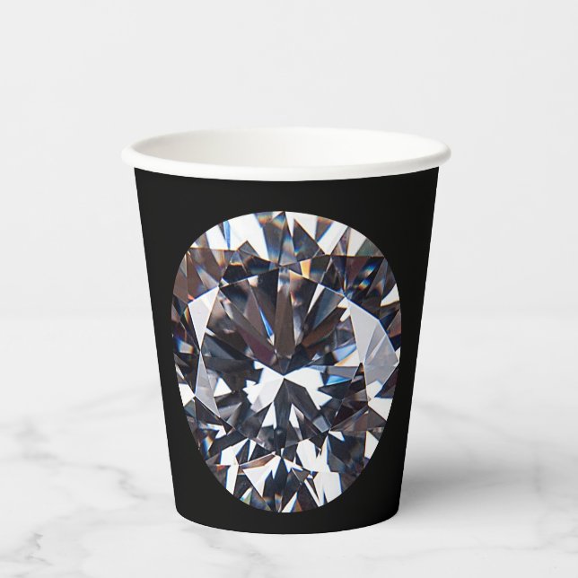Vasos De Papel Elegante tapete de papel de imagen de diamante (Anverso)