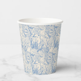 Vasos De Papel Elegante toile azul oceánico
