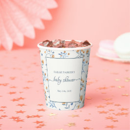 Vasos De Papel Elegante Wildflowers Boho Baby Shower