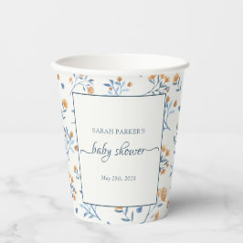 Vasos De Papel Elegante Wildflowers Boho Baby Shower