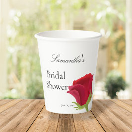 Vasos De Papel Elegante y sofisticado shower de novia con rosa ro