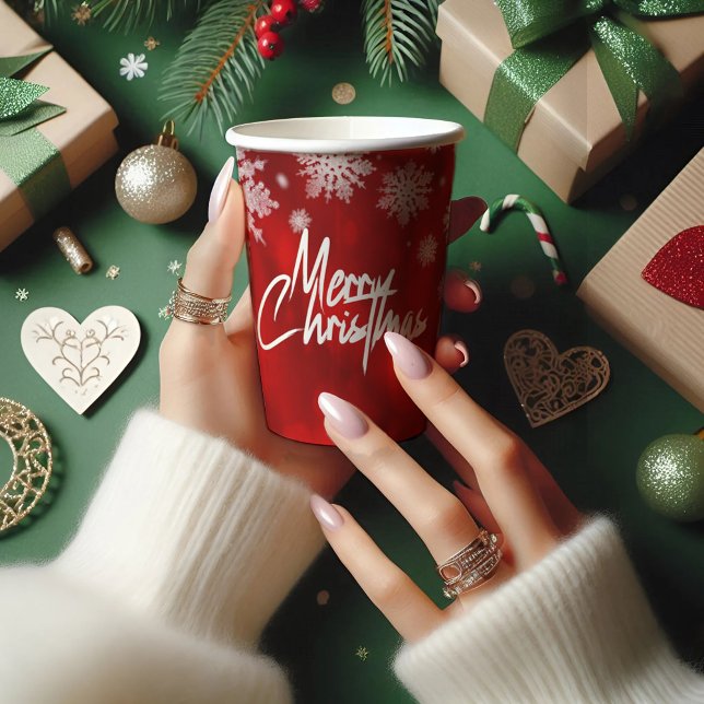 Vasos De Papel Elegantes navidades copos de nieve PAPER CUPS (Subido por el creador)