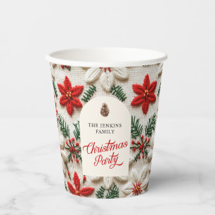 Vasos De Papel Elegantes Navidades Fiesta taza de papel con flore