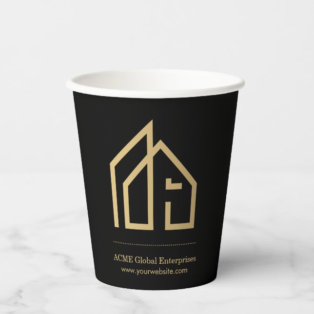Vasos De Papel Elemento promocional moderno inmobiliario (Anverso)